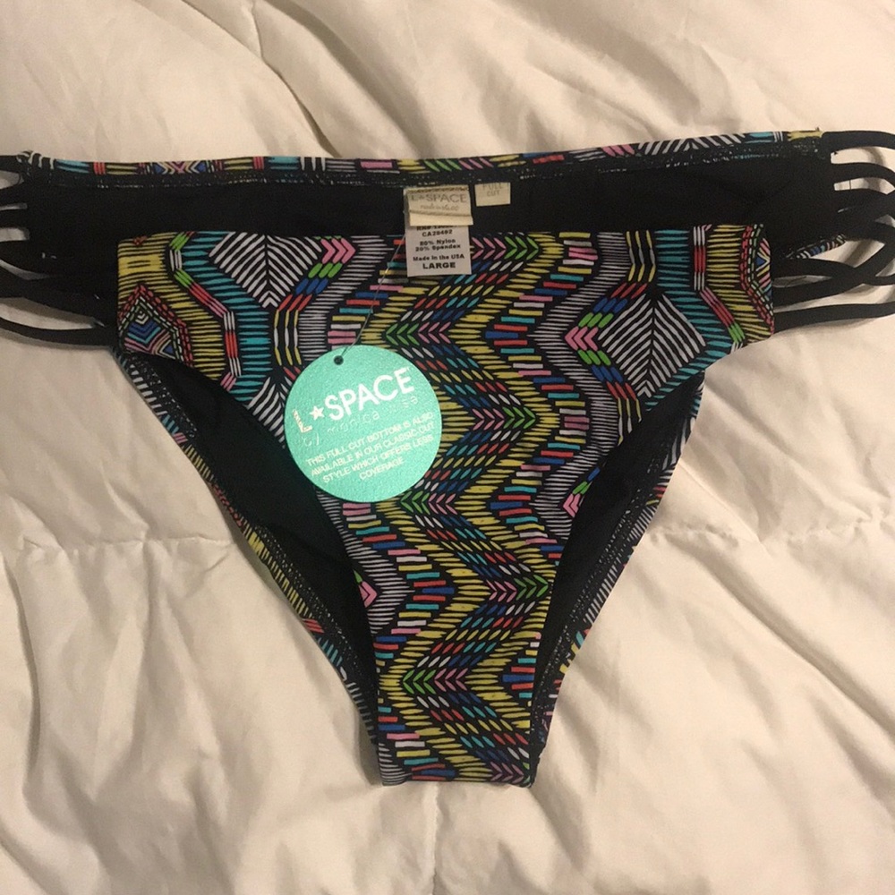 L Space full cut bikini bottom size L